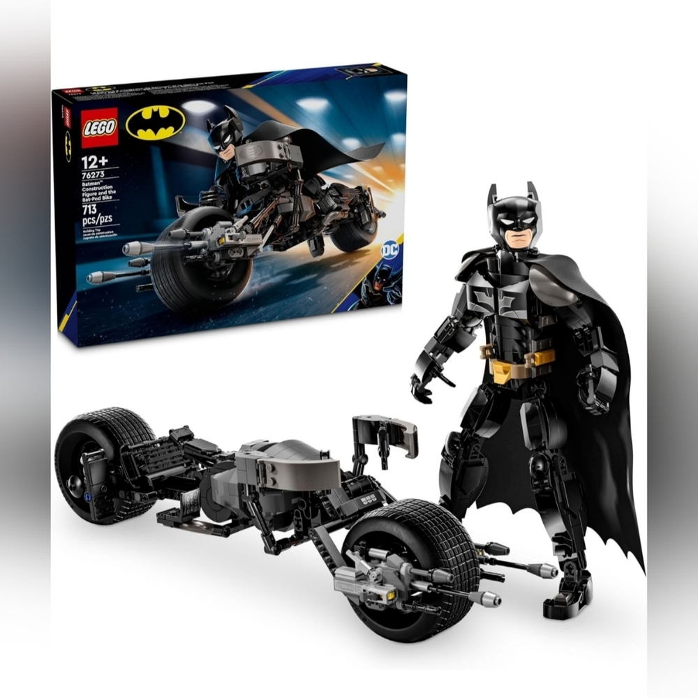 Lego DC 76273 Batman Construction Figure and the Bat-Pod Bike Building Toy